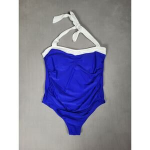 Ziola Womens Maternity Pregnancy One Piece Swimsuit Halter Tie Medium